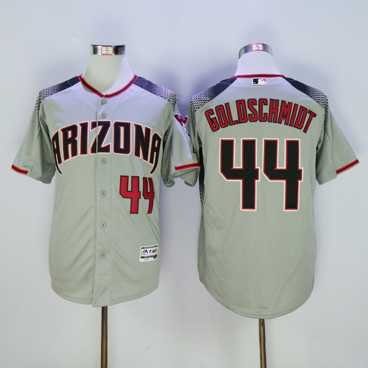 Men Arizona Diamondback 44 Goldschmidt Grey MLB Jerseys